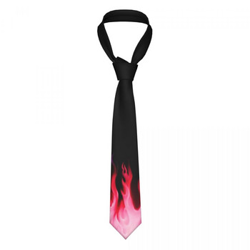 Γραβάτα Pink Flames Ανδρικά Γυναικεία Skinny Polyester 8 cm Στενό μοτίβο φωτιάς Γραβάτες λαιμού για Ανδρικά αξεσουάρ Γραφείο