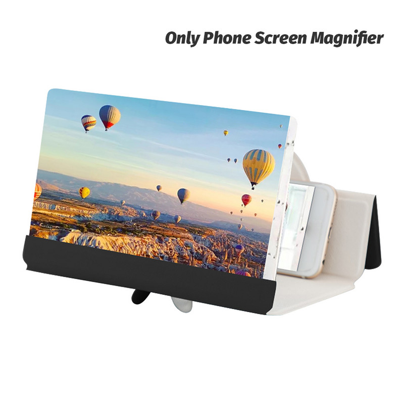 8 colių stovas Universalus telefono ekrano padidintuvas nuo slydimo Priedai Akių apsauga 5D HD vaizdo stiprintuvas Nešiojami optiniai lęšiai