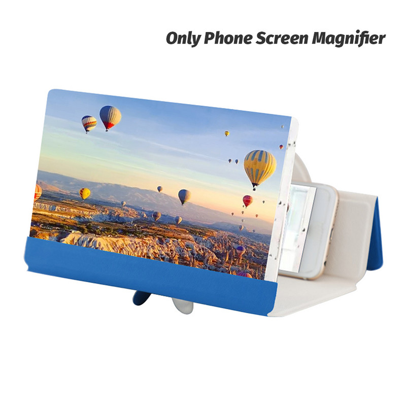 8 colių stovas Universalus telefono ekrano padidintuvas nuo slydimo Priedai Akių apsauga 5D HD vaizdo stiprintuvas Nešiojami optiniai lęšiai