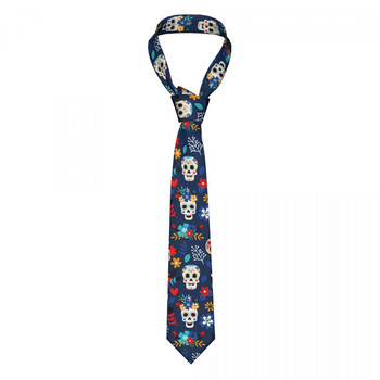 Day Of The Dead Sugar Skulls Unisex Γραβάτες Πολυεστέρας 8 cm Στενό Μεξικάνικο Φεστιβάλ λαιμόκοψη για Ανδρικά Κοστούμια Αξεσουάρ