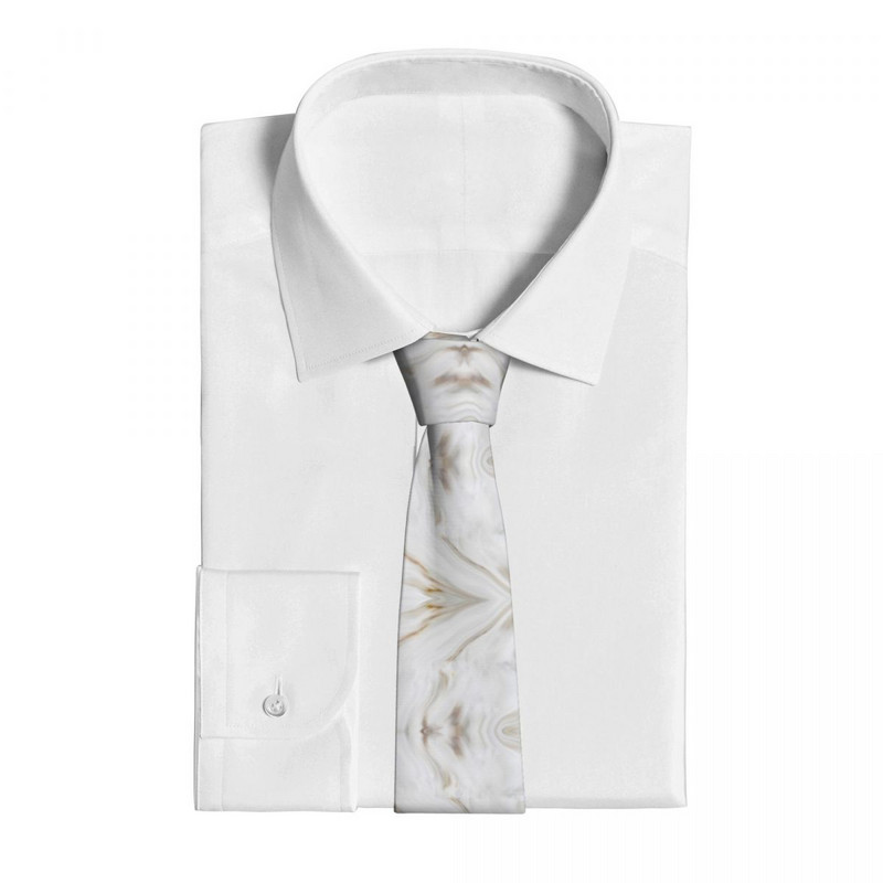 Auksiniai marmuriniai vyriški moteriški kaklaraiščiai laisvalaikio poliesterio 8 cm pločio, skysto aukso sūkuriniai marmuriniai kaklo kaklaraiščiai, kasdienės dėvėjimo verslas