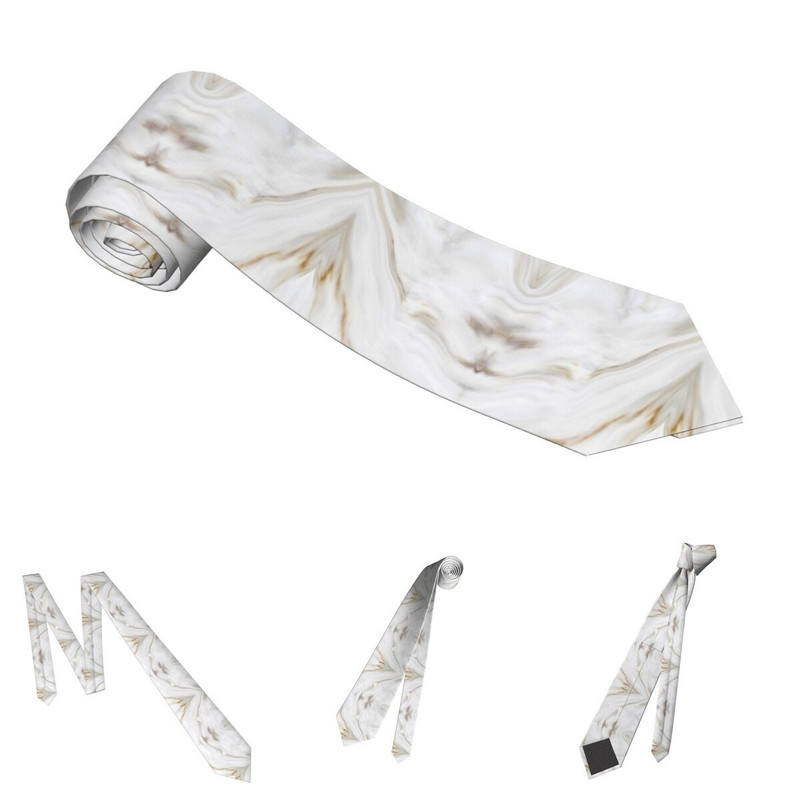 Auksiniai marmuriniai vyriški moteriški kaklaraiščiai laisvalaikio poliesterio 8 cm pločio, skysto aukso sūkuriniai marmuriniai kaklo kaklaraiščiai, kasdienės dėvėjimo verslas