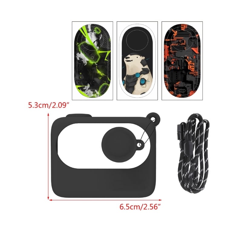 Silikono dėklo lęšių apsaugos dangtelis, skirtas GO 3 fotoaparatui, apsauginis dangtelis