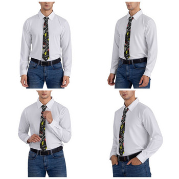 Γραβάτες με μοτίβο κιθάρας σε στυλ Punk Rock Γραβάτες Unisex Polyester 8 εκ. Γραβάτα στον λαιμό για άνδρες Casual στενό πουκάμισο Αξεσουάρ γάμου