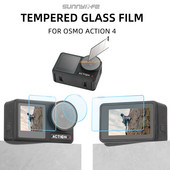 pentru DJI Osmo Action 4 Film pentru lentile camerei Ecran Film de protecție din sticlă securizată Film de protecție înalt transparent Preveniți zgârieturile Kit anti-praf