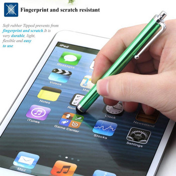10 бр./лот Универсална метална писалка със сензорен екран Стилус химикалки за Ipad Apple Samsung Tablet Всички капацитивен екран с щипка