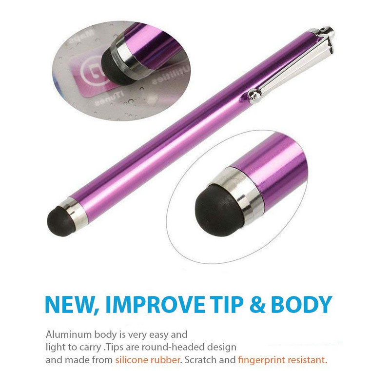 10 vnt. universalūs metaliniai jutiklinio ekrano rašikliai, skirti „ipad Apple Samsung Tablet All Capacitive Screen“ su spaustuku