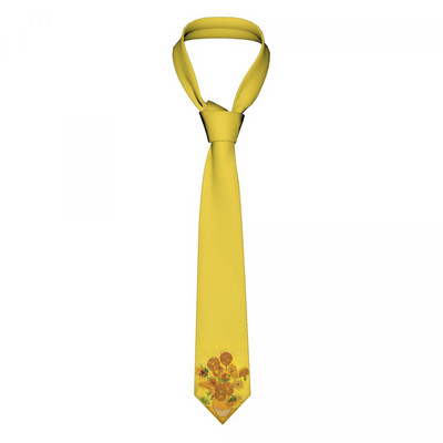 Vincent Van Gogh Sunflowers Unisex kaklaraištis laisvalaikio poliesterio 8 cm siauras kaklaraištis vyrams marškinėlių priedai Cosplay rekvizitai