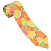 Akvarelė Orange Lemon Grepefruit Unisex kaklaraištis šilko poliesterio 8 cm siauras kaklaraištis vyriškiems marškiniams Priedai Dovana