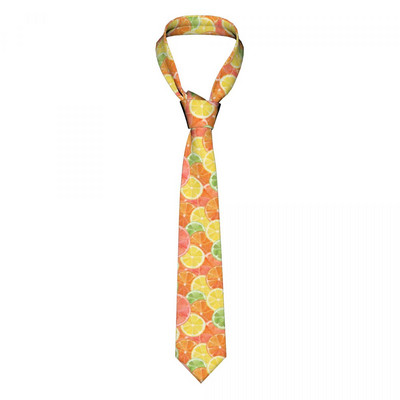 Akvarelė Orange Lemon Grepefruit Unisex kaklaraištis šilko poliesterio 8 cm siauras kaklaraištis vyriškiems marškiniams Priedai Dovana