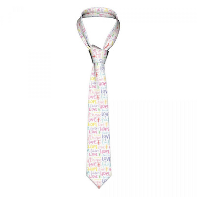 Sveto pismo Kršćanska vjera Nada Ljubav Kravata Muškarci Žene Poliester 8 cm Kravate za muškarce Tanka klasična odijela Dodaci