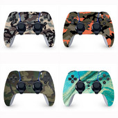 Kreatív terepszínű vinil bőrmatrica PS5 élvezérlőhöz, fogantyúbőr matrica PS5 élvezérlőhöz, nyél bőréhez