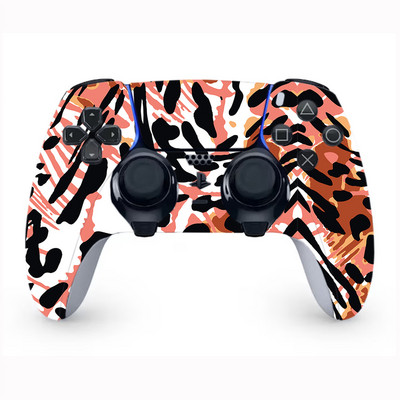 Kreatív terepszínű vinil bőrmatrica PS5 élvezérlőhöz, fogantyúbőr matrica PS5 élvezérlőhöz, nyél bőréhez