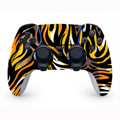 Kreatív terepszínű vinil bőrmatrica PS5 élvezérlőhöz, fogantyúbőr matrica PS5 élvezérlőhöz, nyél bőréhez