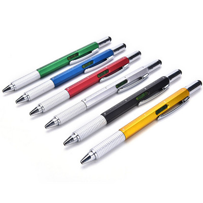 Stilo cu sensibilitate 6 în 1, ecran tactil, stilou, stilou, instrument, nivel, șurubelniță, stilou, stilou, stilou