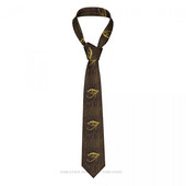 Horuse kuldsilm ja hieroglüüfidega trükitud lipsud Egiptuse mütoloogia Vabaaja unisex kaelalips Igapäevane kandmine Kitsa triibuline õhuke kraat