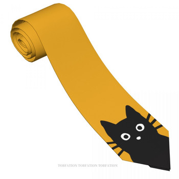 Μαύρη γάτα Νέα γραβάτα 3D εκτύπωσης 8cm φαρδιά πολυεστερική γραβάτα πουκάμισο Αξεσουάρ Διακόσμηση πάρτι