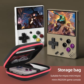 EVA чанта за съхранение на игрова конзола за Miyoo Mini/Miyoo Mini+защитни джобове за съхранение чанта за /RG35XX/RG353V/RG353VS с шнур