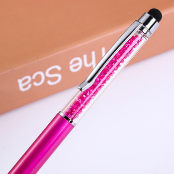 Химикалка с диамантена писалка за писалка за сензорен екран Универсален сензорен молив за таблети за телефонни аксесоари Електростатична сензорна писалка
