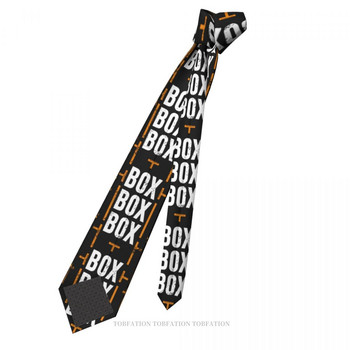 \'Box Box Box\' Formula 1 Racing Pitstop Νέα γραβάτα 3D εκτύπωσης πλάτους 8 εκ. Πολυεστερική γραβάτα πουκάμισο Αξεσουάρ Διακόσμηση πάρτι