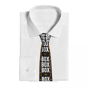 \'Box Box Box\' Formula 1 Racing Pitstop Νέα γραβάτα 3D εκτύπωσης πλάτους 8 εκ. Πολυεστερική γραβάτα πουκάμισο Αξεσουάρ Διακόσμηση πάρτι