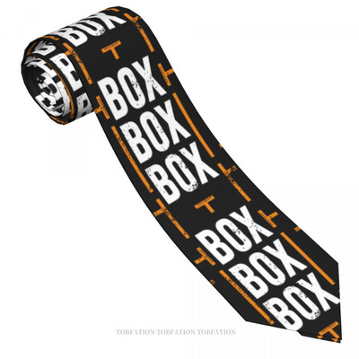 „Box Box Box“ Formulės 1 lenktynių „Pitstop“ naujas 3D spausdinimo kaklaraištis 8 cm pločio poliesterio kaklaraištis Marškinėlių priedai Vakarėlio dekoravimas