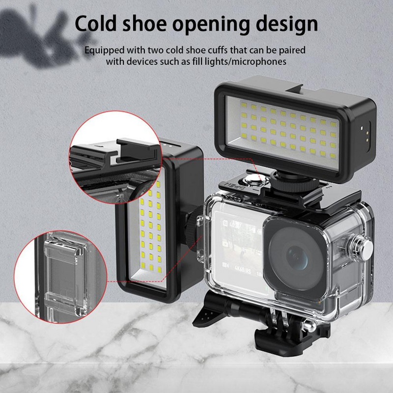 Για Dji Action4 Αδιάβροχα φίλτρα κατάδυσης Υποβρύχια κατάδυση Προστατευτικό περίβλημα κατάδυσης με προστασία από τη σκόνη Πρόσβαση για πτώση D5c9