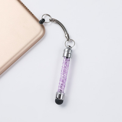 Stylus capacitiv cu pandantiv de cristal Stilo universal pentru ecran tactil Creion tactil pentru telefon mobil Pen stilou capacitiv pentru telefon