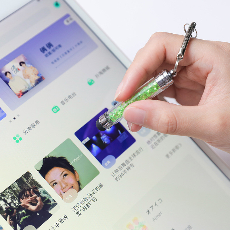 Stylus capacitiv cu pandantiv de cristal Stilo universal pentru ecran tactil Creion tactil pentru telefon mobil Pen stilou capacitiv pentru telefon