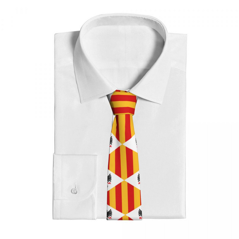 Meeste lips Klassikaline kõhn Sitsiilia Kuningriigi lipp Kitsas kraega õhuke vabaaja lipsutarvikud kingitus