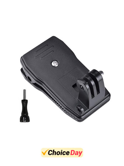 Tegevuskaamera 360° pööratav seljakotiklamber Tugev libisemisvastane rakendus Sobib laialdaselt GoPro Hero11 10 9 jaoks