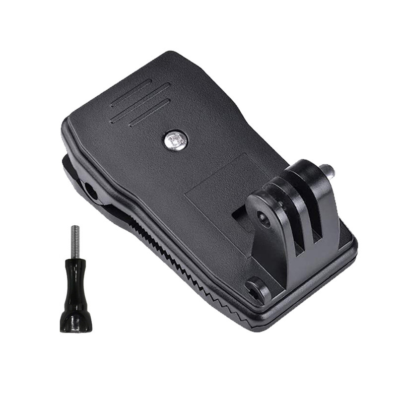 Tegevuskaamera 360° pööratav seljakotiklamber Tugev libisemisvastane rakendus Sobib laialdaselt GoPro Hero11 10 9 jaoks