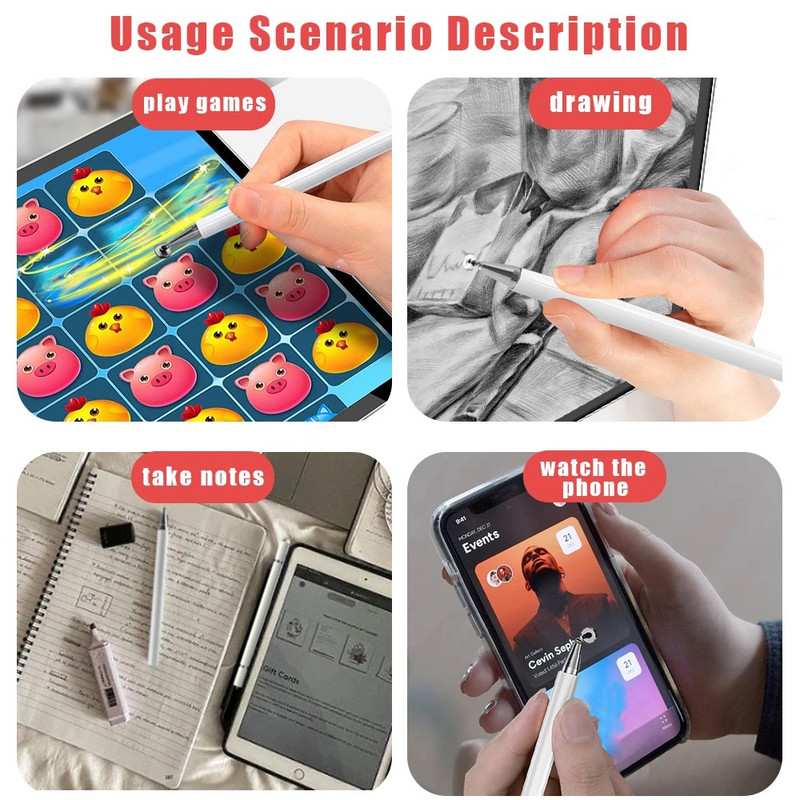 Planšetinio kompiuterio jutiklinis rašiklis, skirtas Huawei MatePad 11 2023 2021 Pro 11 2022 SE 10.4 10.1 T8 T 10s Air11.5 Pro 12.6 10.8 5G C5e 2In1 Stylus Pen