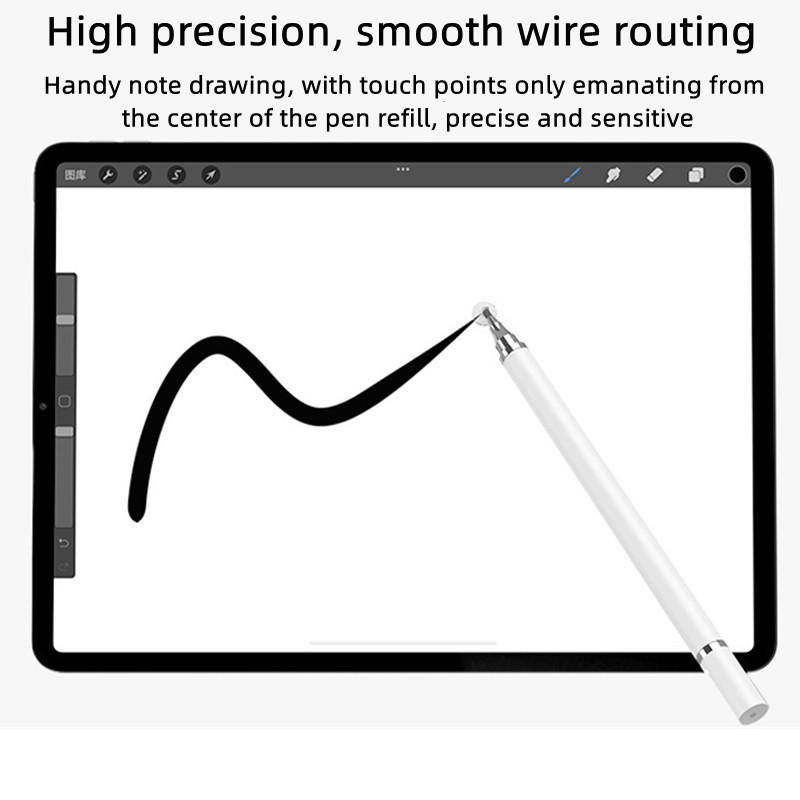 Puuteekraaniga pliiats mobiiltelefonile tahvelarvutile mahtuvuslik puutepliiats iPhone`i jaoks universaalne Android-telefoni redigeerimine 2-ühes pliiats