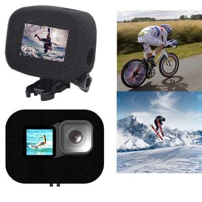 Windslayer Cover Carcasa Cadru Carcasa Compatibila pentru Gopro Hero 11 10 9 7 6 5 Negru Reduce zgomotul vântului pentru o înregistrare audio optimă