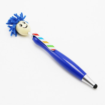 Пухкава глава на кукла Капацитивна резистивна писалка Стилус за сензорен екран Молив за таблет IPad Мобилен телефон Компютър Капацитивна писалка