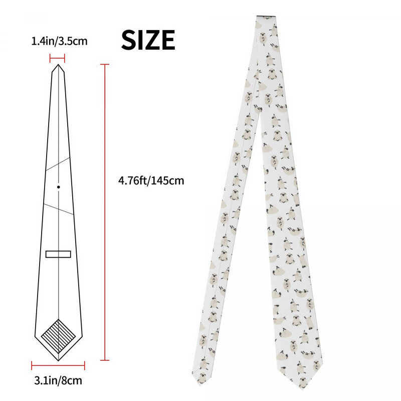 Meeste lips Klassikaline kõhn armas lambajooga poosid kaelasidemed kitsa kraega õhuke vabaaja lipsu tarvikud kingitus