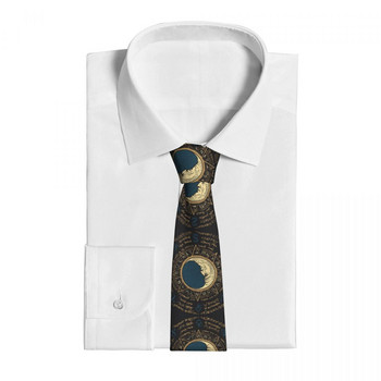 Ανδρική γραβάτα Slim Skinny Moon σε οκταγωνικό αστέρι Γραβάτα μόδας Γάμος Δωρεάν ανδρική γραβάτα
