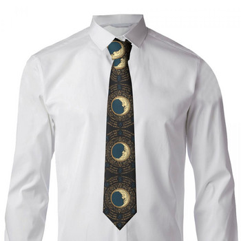 Ανδρική γραβάτα Slim Skinny Moon σε οκταγωνικό αστέρι Γραβάτα μόδας Γάμος Δωρεάν ανδρική γραβάτα