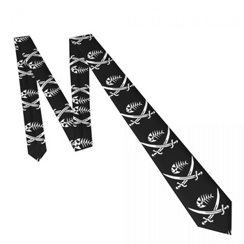 Γραβάτα για άντρες Επίσημες κοκαλιάρικες γραβάτες Κλασική ανδρική πειρατική σημαία ψαριού με σπαθιά Γραβάτα γάμου Gentleman Narrow