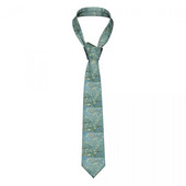 Cravată pentru bărbați, clasică, slabă, Van Gogh, cu flori de migdal, cu guler îngust, cravată casual, accesorii, cadou