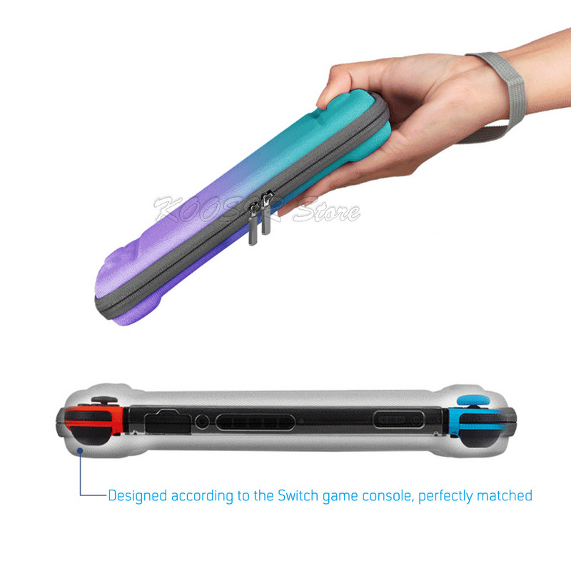 Naujas „Gradient“ spalvingas nešiojimo krepšys „Nintendo Switch“ priedams „Nintend Switch“ įbrėžimams atsparus „Hard Shell Protect Case“ rankinė