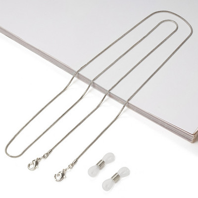 Punk juodi geometriniai metaliniai akinių grandinėlė moterims Vasariniai akiniai nuo saulės Virvelė Priedai Kaklo papuošalai Dovanų Kaukė Kabantis Virvė