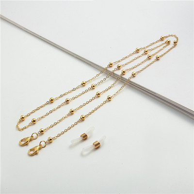 Punk juodi geometriniai metaliniai akinių grandinėlė moterims Vasariniai akiniai nuo saulės Virvelė Priedai Kaklo papuošalai Dovanų Kaukė Kabantis Virvė