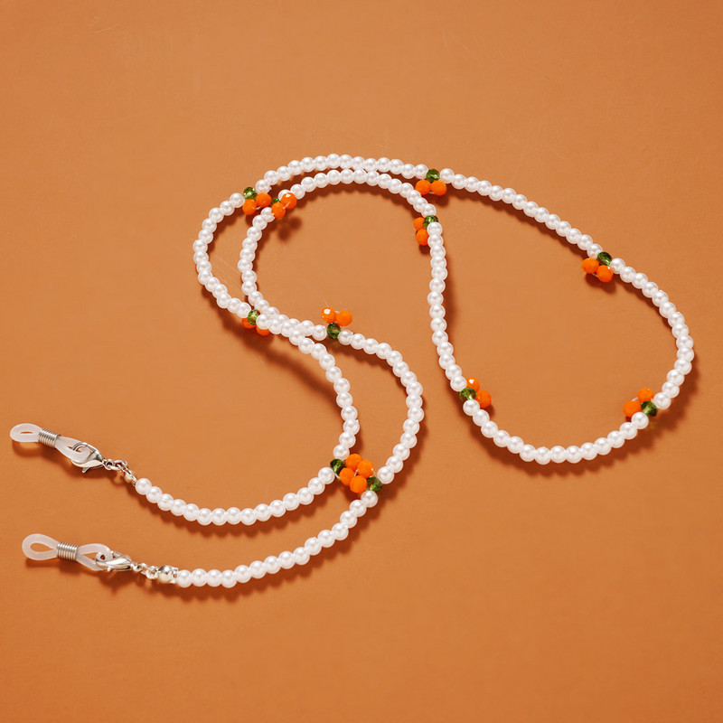 Drăguțe margele de cristal perle Lanț pentru ochelari de soare Fructe cireșe Lanț pentru ochelari pentru femei Fete Snur pentru ochelari Suport mască Colier cu șnur
