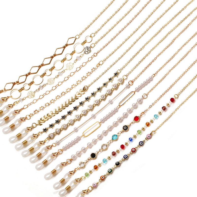 Fashion Pearl Kaukės Grandinėlės Akinių grandinėlė Moterims Retro metaliniai Akiniai nuo saulės Virvelės Akiniai Laido laikiklis Kaklo dirželis Dropshipping