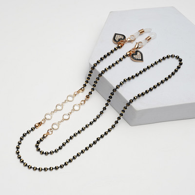 Μάσκα γυαλιά ηλίου Αλυσίδες για γυναίκες άντρες Μαύρο χρυσό Ασημί Χρώμα κράμα χάντρες Αντιολισθητικές αλυσίδες Μόδα γυαλιά αξεσουάρ Χονδρική