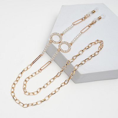 Μάσκα γυαλιά ηλίου Αλυσίδες για γυναίκες άντρες Μαύρο χρυσό Ασημί Χρώμα κράμα χάντρες Αντιολισθητικές αλυσίδες Μόδα γυαλιά αξεσουάρ Χονδρική