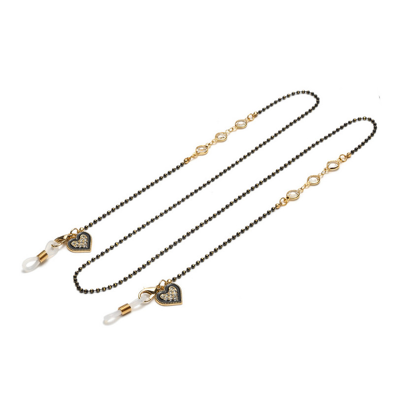 Μάσκα γυαλιά ηλίου Αλυσίδες για γυναίκες άντρες Μαύρο χρυσό Ασημί Χρώμα κράμα χάντρες Αντιολισθητικές αλυσίδες Μόδα γυαλιά αξεσουάρ Χονδρική