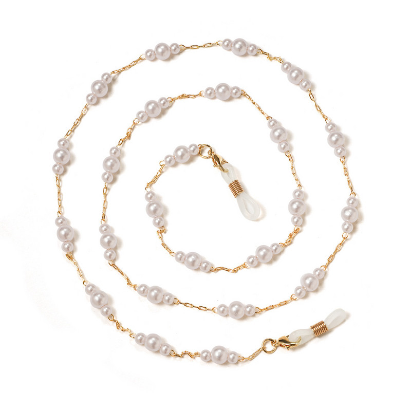 Divat Gyöngymaszk Láncok Szemüveglánc Női Retro Fém Napszemüvegek Zsinórok Szemüvegek Zsinórtartó Nyakpánt Dropshipping